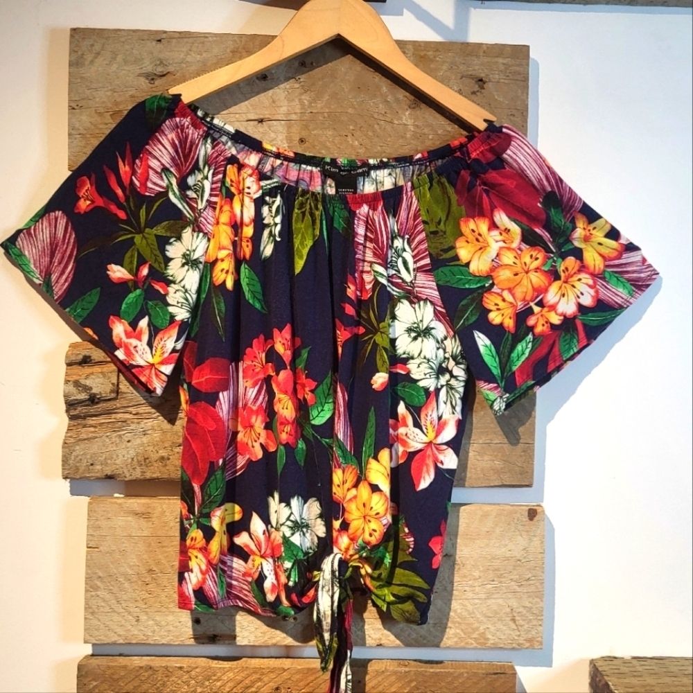 Kim & Cami Floral Off-Shoulder Top - Multicolor